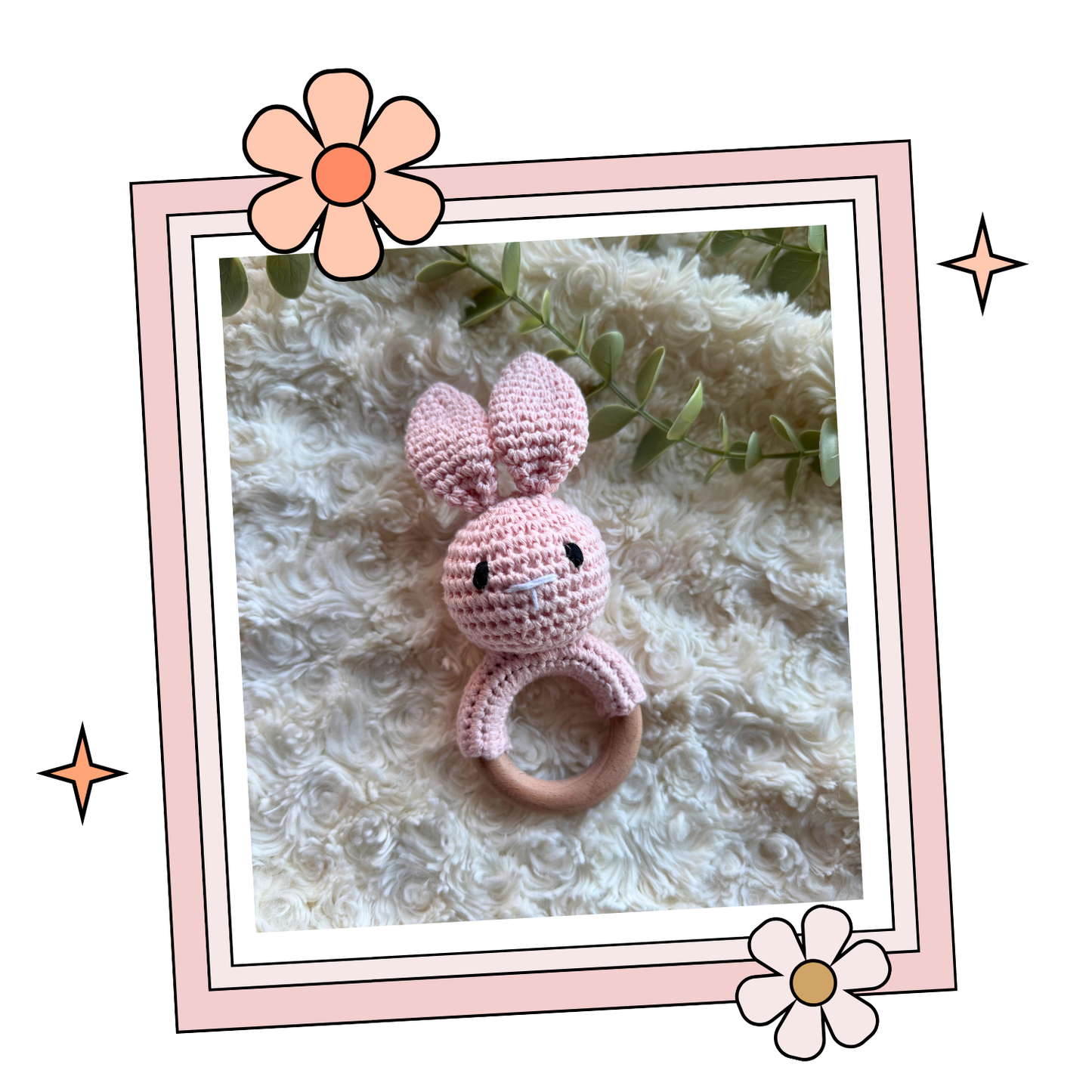Knit Bunny Rattle