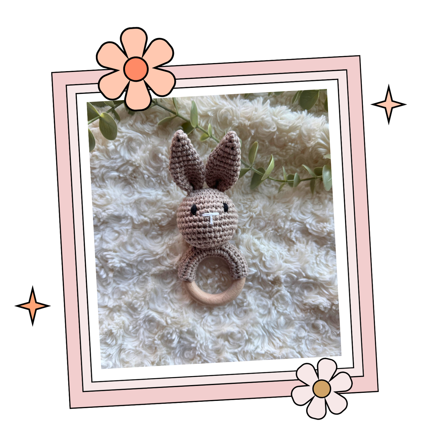 Knit Bunny Rattle