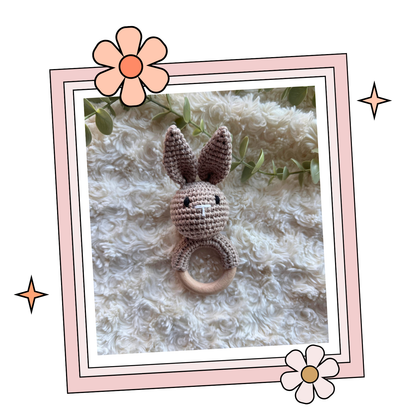 Knit Bunny Rattle