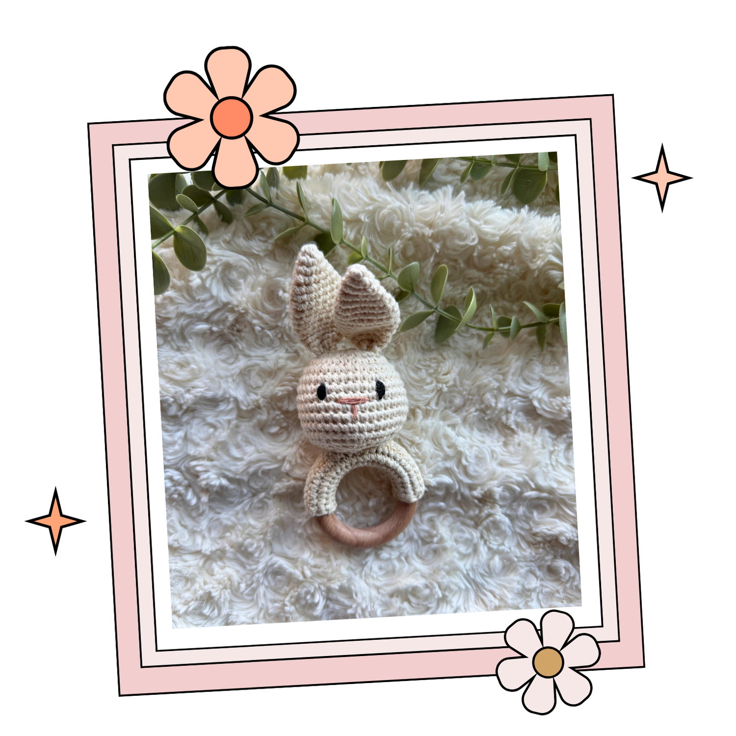 Knit Bunny Rattle