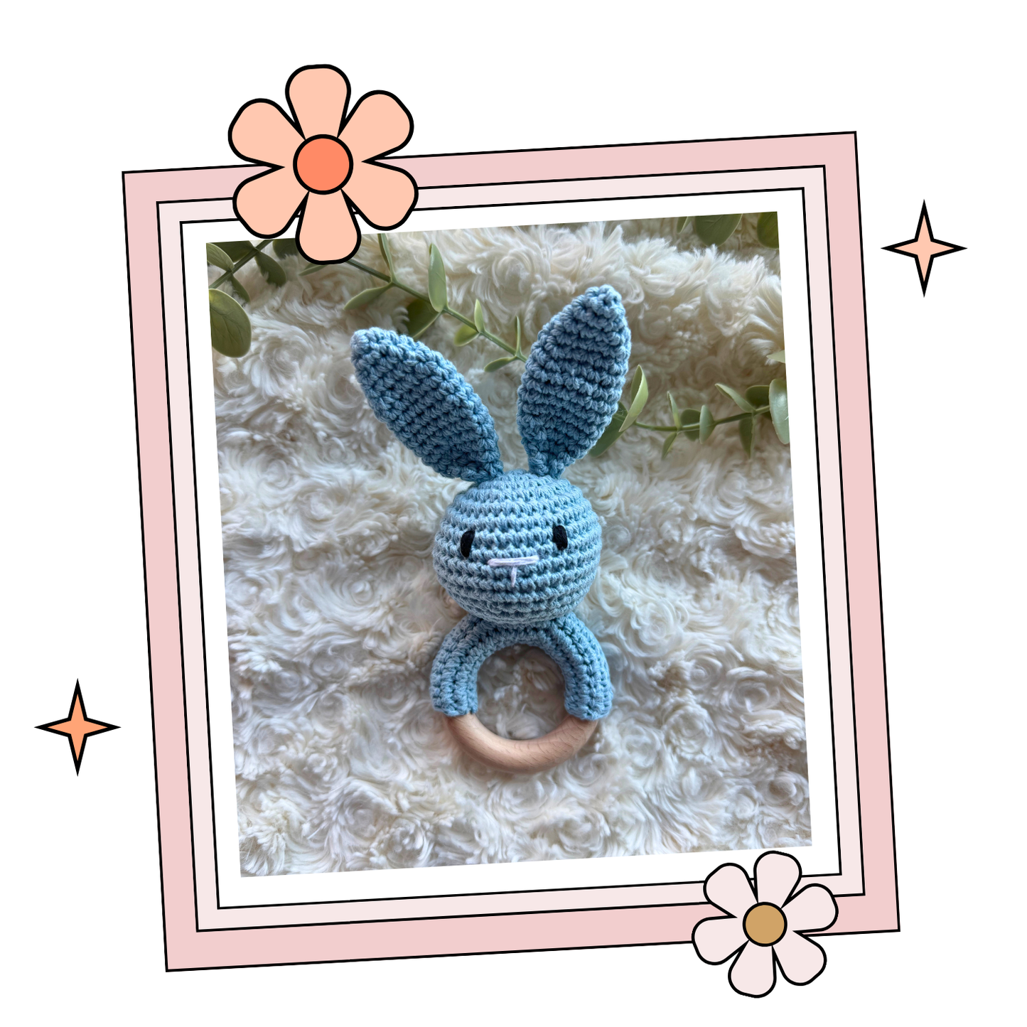 Knit Bunny Rattle