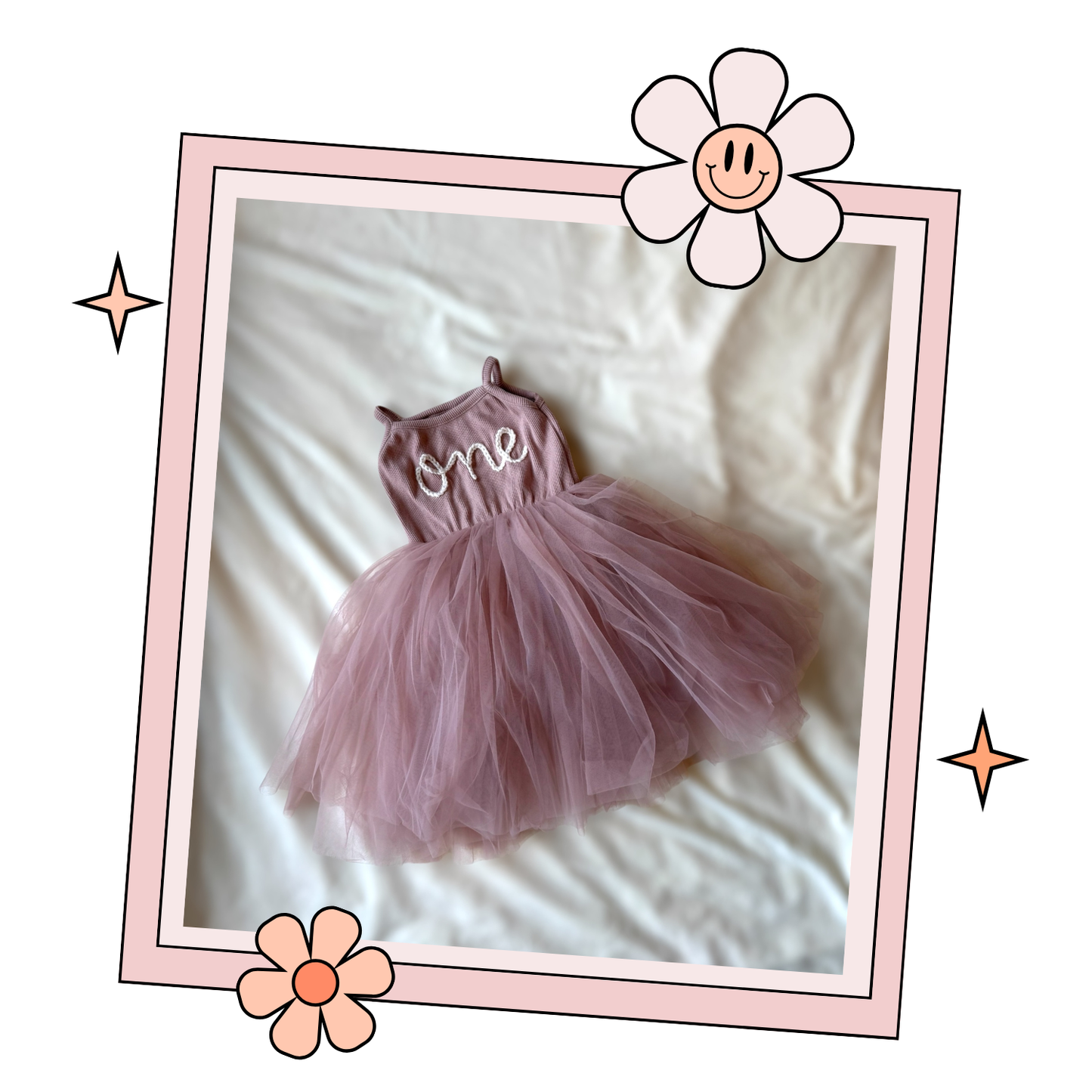 Embroidered First Birthday Party Dress