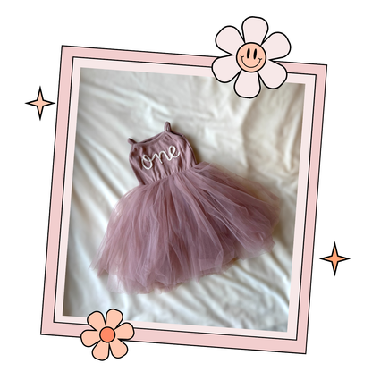 Embroidered First Birthday Party Dress