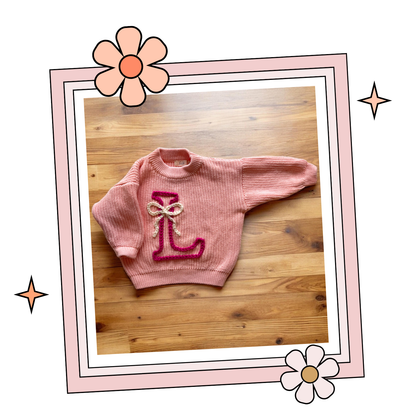 Custom Embroidered Sweater - Dark Apricot