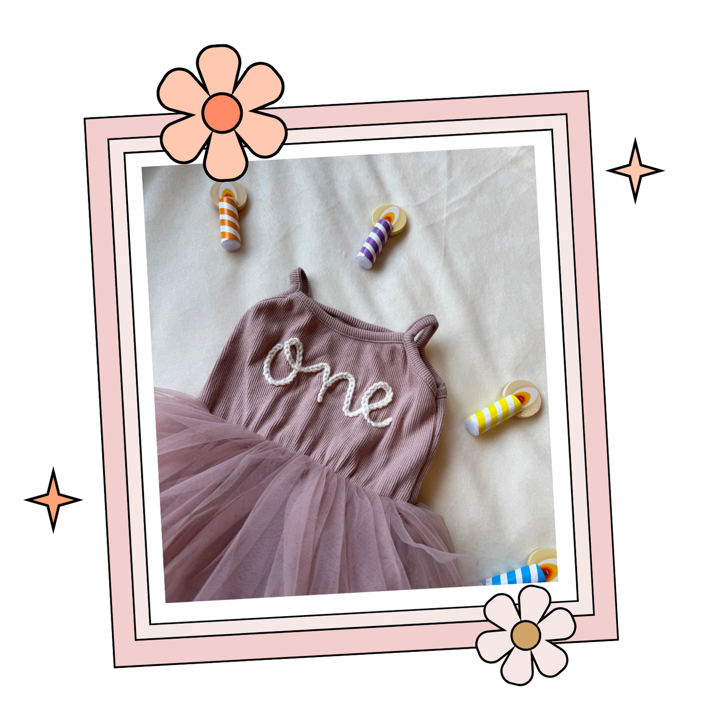 Embroidered First Birthday Party Dress