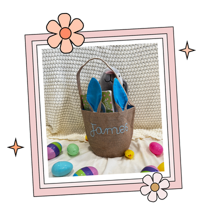 Custom Embroidered Easter Basket