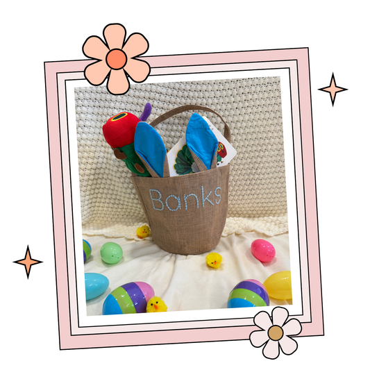 Custom Embroidered Easter Basket