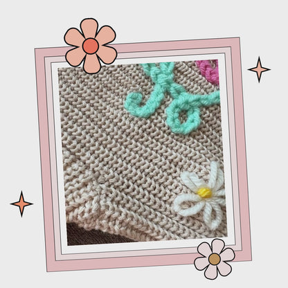 Custom Embroidered Sweater - Cafe Au Lait